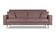 Берус трёхместный диван-релакс Рогожка Preston 232 (тёмно-коричневый) арт. 4673739700068