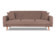 Паэн трёхместный диван-релакс Велюр Formula 225 (коричневый) арт. 4673739700358